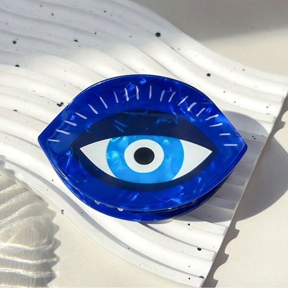 Blue Evil Eye hair clips S932 - Picture 1 of 4